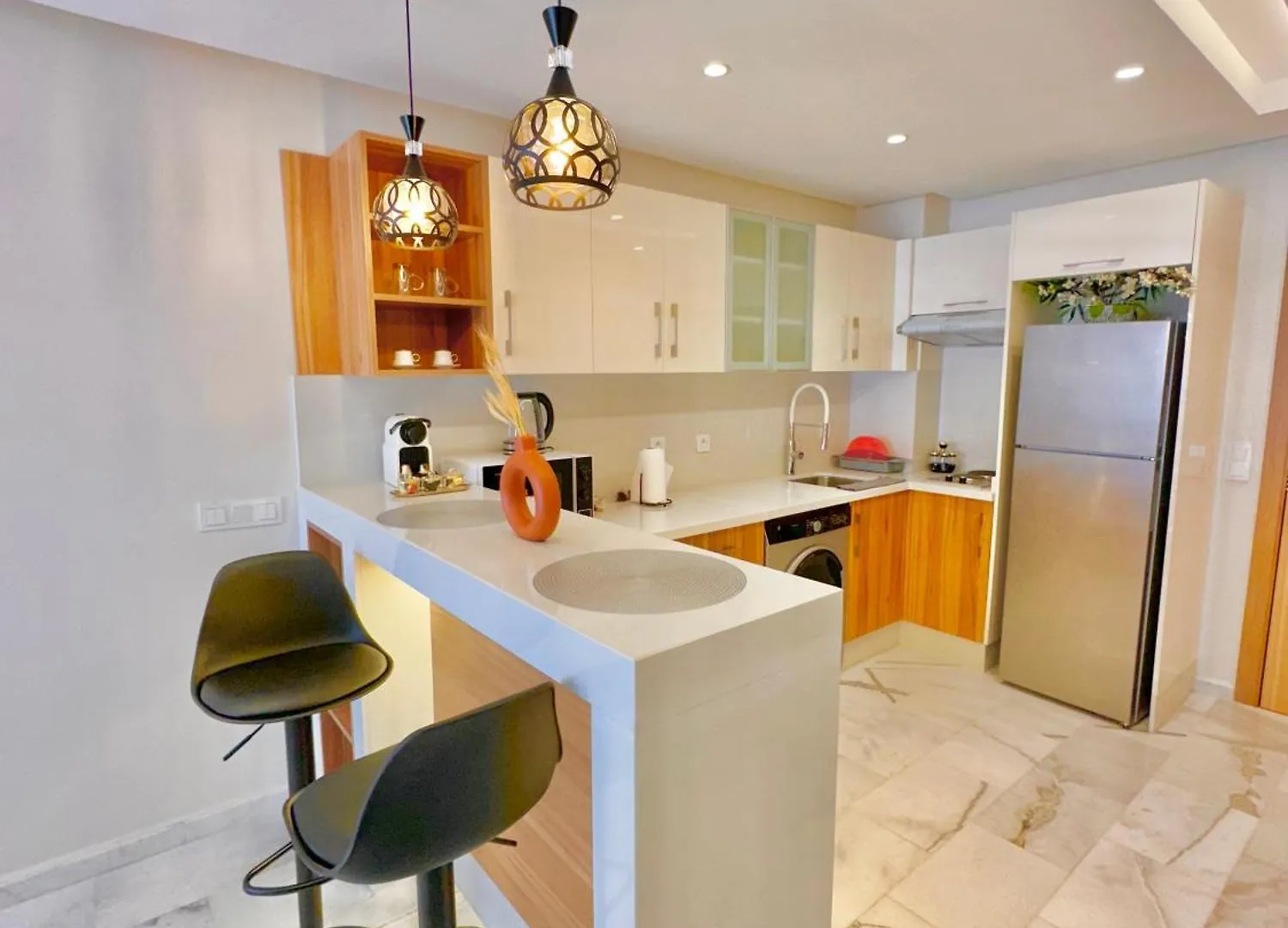 As140 Elegant Coeur De Casablanca Avec Wifi Parking Et Tramway Apartment
